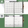 2025 2026 HARDCOVER Leather Planner Weekly Monthly 8.5x11 Inches Academic Planner Business Personal or Student Pen Holder Thick Paper July 2025 June 2