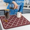 Dish Drying Mat Super Absorbent Drying Mat Large Dish Drying Mats for Kitchen Counter Easy Clean Dish Mat Kitchen Drying Mat15"x 18" Stylish Red