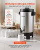 Commercial Coffee Urn, 40 Cup 203oz Hot Beverage Dispenser with Dripless Faucet, 1090W Quick-Brewing Coffee Maker, Automatic Temperature Control