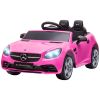 Aosom Mercedes SLC 300 Licensed Kids Electric Car with Remote Control, 12V Battery Powered Kids Ride on Car with Music, Lights
