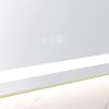 20 x 30 Inch LED Bathroom Mirror with Front and Backlight, Wall Mounted Vanity Mirror with Aluminum Frame, Anti-Fog, Memory, 3 Colors