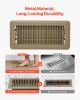 Floor Registers 4 x 10 Inch 6-Pack Iron Floor Vents for HVAC Vent Grilles Brown