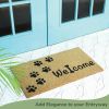 Coir Doormat Front Door Mat with Non Slip PVC Backing Printed Indoor Outdoor Mats for Home & Office Welcome Mats for Door Entrance Mats with Paws Prin