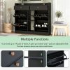 ON-TREND Modern Tipping Bucket Shoe Cabinet with 4 Flip Drawers, Multifunctional 2-Tier Shoe Storage Organizer with Drawers
