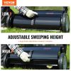 Push Lawn Sweeper, 26-inch Leaf & Grass Collector, Strong Rubber Wheels & Heavy Duty Thickened Steel