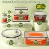 40 PCS Food Storage Containers with Lids Airtight (20 Lids &20 Containers) - Leakproof Meal-Prep Containers for Kitchen Storage Reusable Plastic Micro