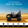 12V Kids Ride On Truck with Parent Remote Control, Electric Battery Powered Toy Car with Spring Suspension, Adjustable Speed, LED Lights and Horn