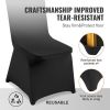 20PCS Stretch Spandex Non-Slip Chair Covers - Universal Fit, Washable Slipcovers for Wedding, Party, Banquet, Celebration & Dining (Black)