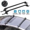 Fresh Fab Finds 2PCS Universal 110cm/43-inch Car Roof Rack Cross Bar w/ Anti-Theft Lock Adjustable Window Frame for bike kayak cargo luggage