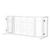 Freestanding Wooden Pet Fence for Stairs, Doorways and Hallways, White