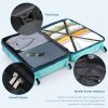 Luggage Set of 3, 20-inch with USB Port, Airline Certified Carry-on Luggage , ABS+PC Hard Shell Luggage with Spinner Wheels,blue