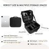 Travel cosmetic bag, women's portable cosmetic case, professional cosmetic storage box with adjustable dividers, can store makeup brushes, toiletries