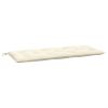 Garden Bench Cushion Cream White 47.2"x(19.7"+19.7")x2.8" Oxford Fabric