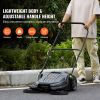 VEVOR Walk-behind Hand Push Floor Sweeper, 25.6" Sweeping Width Floor Sweeper Manual Non-Electric, 5-Gallon Waste Container