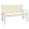 Garden Bench Cushion Cream White 47.2"x(19.7"+19.7")x2.8" Oxford Fabric