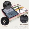 Luggage Set of 3, 20-inch with USB Port, Airline Certified Carry-on Luggage , ABS+PC Hard Shell Luggage with Spinner Wheels,pink