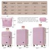 Luggage Sets 5 Piece with Half-opening, Hardside Carry On Suitcase Set with Double Spinner Wheel, Lightweight Travel Luggage with USB Port,TSA Locks