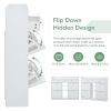 [VIDEO provided] ON-TREND Modern Tipping Bucket Shoe Cabinet with 4 Flip Drawers, Multifunctional 2-Tier Shoe Storage Organizer with Drawers