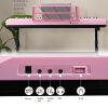 [Do Not Sell on Amazon]GEP-110 61 Key Lighting Keyboard with Piano Stand, Piano Bench, Built In Speakers, Headphone, Microphone, Music Rest