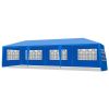 10'x30' Outdoor Party Tent with 8 Removable Sidewalls, Waterproof Canopy Patio Wedding Gazebo, Blue