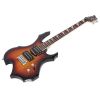 [Do Not Sell on Amazon]Glarry Flame Shaped Electric Guitar with 20W Electric Guitar Sound HSH Pickup Novice Guitar Audio Bag Strap Picks Shake Cable W