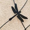 2 Pack Metal Garden Trellis 86.7" x 19.7" Rustproof Trellis for Climbing Plants Outdoor Flower Support Dragonfly Deco Black