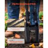 Post Hole Digger, Heavy Duty Post Hole Digger with Fiberglass Handle, Manual Hole Digger with Scale Markings and Metal Blade