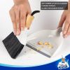 Mini Dustpan and Brush Set, Portable Cleaning Brush and Dustpan Combo with Bamboo Handle, 1 Set