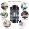 Indoor Electric Flying Bug Trap, Low Noise Photocatalyst Mosquito Lamp, Easy Clean Detachable Bottom Tray Insect Killer