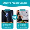 Electric Salt and Pepper Grinder Automatic Gravity Sensor Battery Powered Salt Mill LED Indicator Adjustable Coarseness One Hand Easy Operation