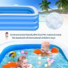 Inflatable Pools Kiddie Pool, 71" x 47" x 24" Indoor Rectangle Swimming Pool for Kids, Toddlers, Infant, 3 Layers