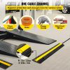 VEVOR 4 Pack of 1-Channel Rubber Cable Protector Ramps Heavy Duty 22046Lbs Load Capacity Cable Wire Cord Cover Ramp Speed Bump Driveway Hose Cable Ram