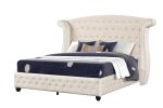 Sophia Queen 5 Pc Bedroom Set Made with Wood in Cream