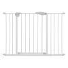 Double door baby safe gate for stairs & doorways,adjustable 75-115 cm(29.53''-45.3''),walk through safety gate with extension kits,auto close