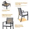 Modern Classic 7PC Outdoor Patio Dining Set,a Rectangular Table,Six Chairs (4 Stationary, 2 Swivel Rockers),Cast Aluminum,Rust-Free