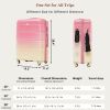 Luggage Set of 3, 20-inch with USB Port, Airline Certified Carry-on Luggage , ABS+PC Hard Shell Luggage with Spinner Wheels,pink