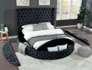 Hazel Queen 4 Pc Bedroom Set Made With Wood In Black Color