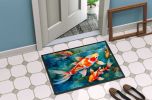 NEW Koi Fish Doormat Front Door Mat Indoor Outdoor Rugs for Entryway, Non Slip Washable Low Pile, 18H X 27W