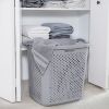 (2 pack) 2.5 Bushel Extra Large Plastic Laundry Hamper, Soft Silver, Adult