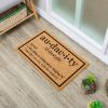 Heavy Duty Natural Coir Welcome Doormat for Front Porch Entryway, Non-Slip Durable Outdoor Mat with Funny Housewarming Gift Design