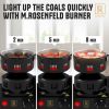 Multipurpose Electric Charcoal Starter Electric Charcoal Burner ETL Approved Electric Stove Coconut Charcoal Lighters with Tongs 450W Hot Plate Electr