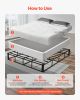 Box Spring, Queen Size Bed Frame with Washable Fabric Cloth, Heavy Duty Metal Frame for Queen Bed, 9.1 in Mattress Foundation