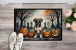 Boxer Spooky Halloween Doormat Front Door Mat Indoor Outdoor Rugs for Entryway, Non Slip Washable Low Pile, 24H X 36W