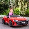 Aosom Electric Toy Car for Kids 3-6, 12V Ride on Car with Remote Control, Suspension System, Music, 3.1 MPH, Vibrant Red