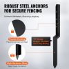 Fence Post Anchor Repair Kit, 4 Pack Inner Diameter 2 x2 Inches Heavy Duty Steel Fence Post Support Stakes, Anchor Ground Spike for Repair Tilted