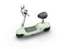 Electric Scooter with Foldable Seat w/35 Miles Operating Range & 15.5mph Max Speed - Green