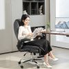 HOMCOM Executive Office Chair, Desk Chair with Flip-up Armrest, Diamond Fabric Computer Chair for Home Office, Charcoal Gray