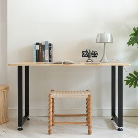 28 Inch Adjustable Furniture Legs, Square Reinforced Steel Office Table Legs Set Of 2 For DIY, Max Load 1000 Lbs Heavy Duty Desk Legs, Quick Inst (Option: Black)