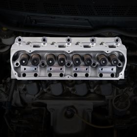 Engine Cylinder Head Assembly Replacement Aluminum For SBF FORD Mustang (Option: Silver)