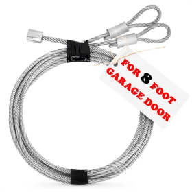 Garage Door Cable For 8 Ft Door 9 Ft 7 In Long Heavy Duty 304 Steel Galvanized Cables Pack Of 2 Corrosion Resistant Rust Proof Wire Durable Smoot (Option: Steel)